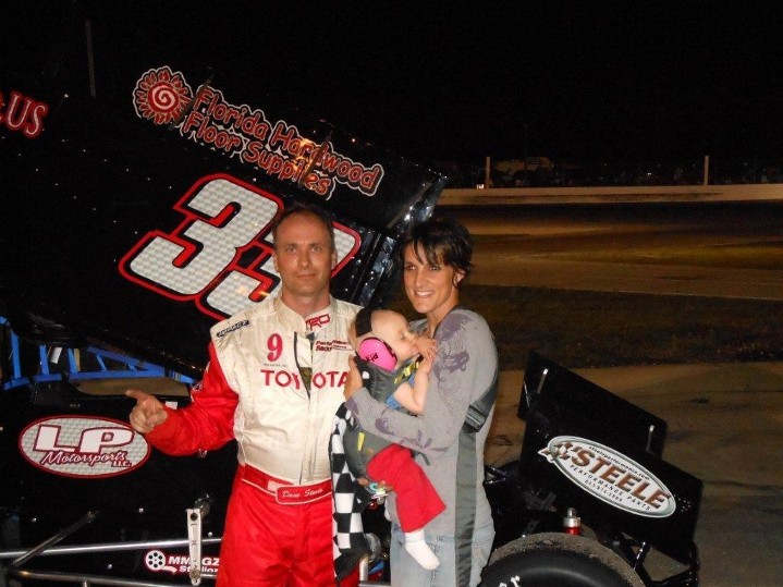 The Steele family in Victory Lane at Showtime Speedway last night.